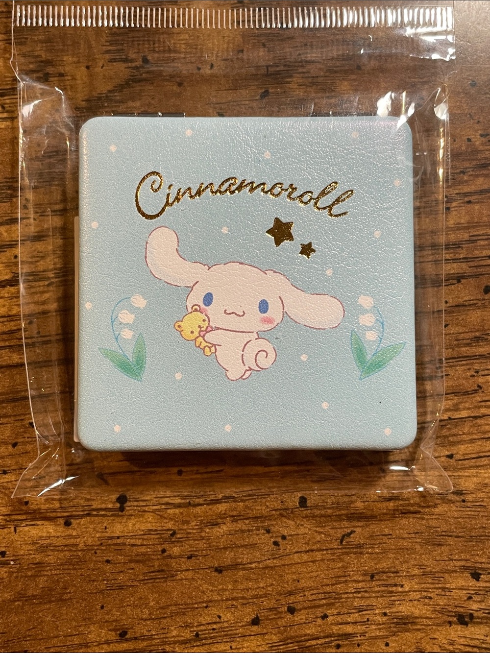 Sanrio Cinnamoroll Pastel Blue Compact Case with Pink Character